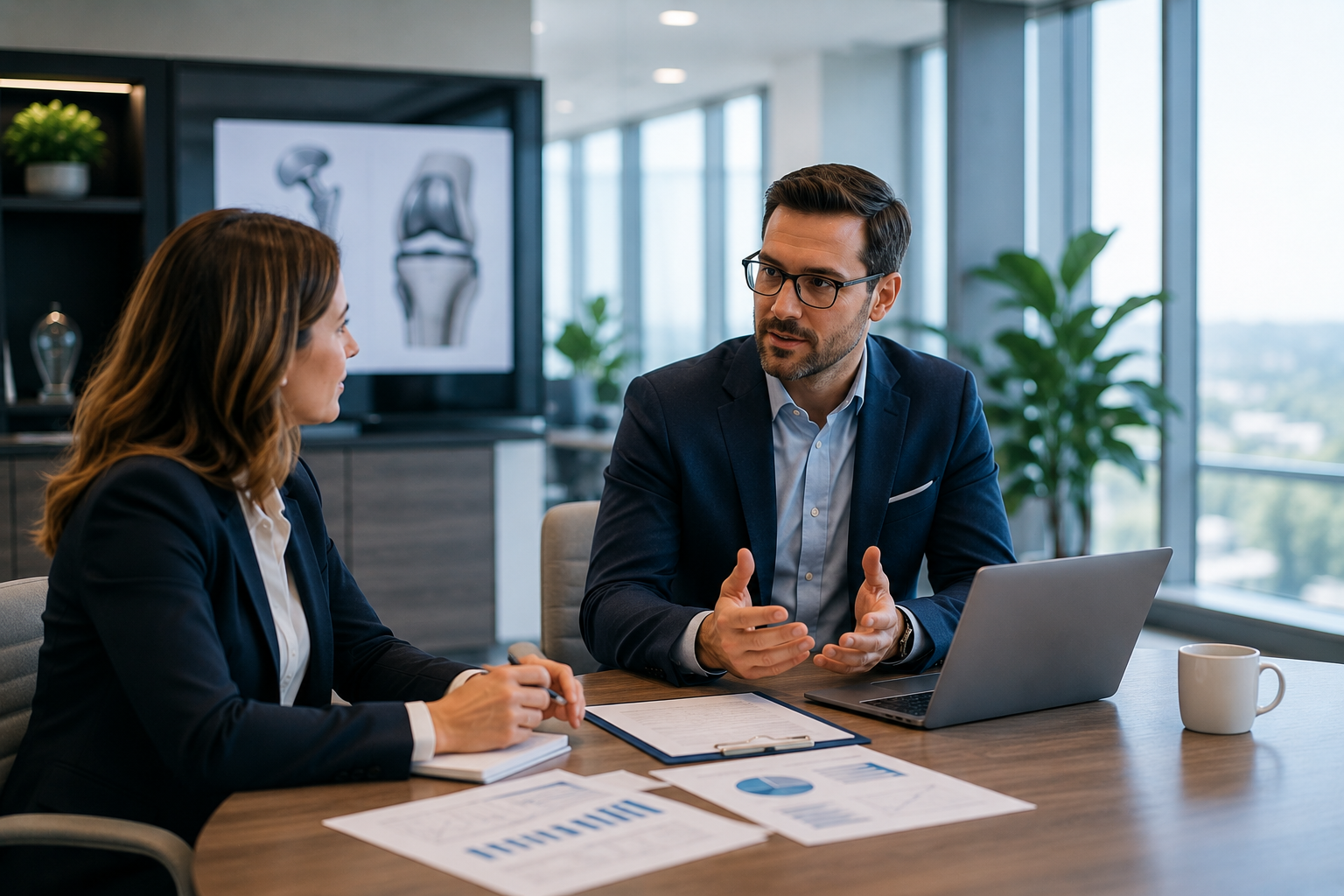 Business meeting in a modern office