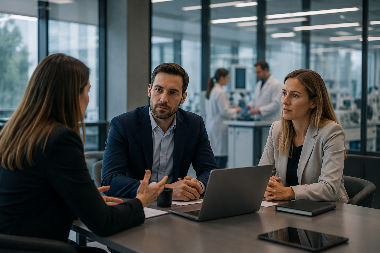 Corporate meeting in a modern 1
